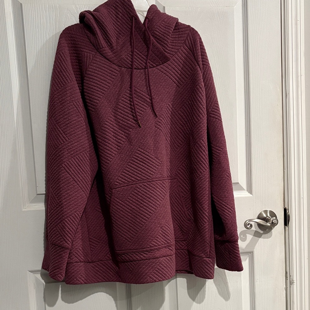 Women's  Purple Quilted Sweater with pockets in front